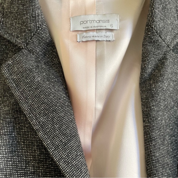 ✨y2k Suit🖤Australian Made💙Italian Wool Fabric🖤Tweed🖤Blazer & Pants - Picture 4 of 16